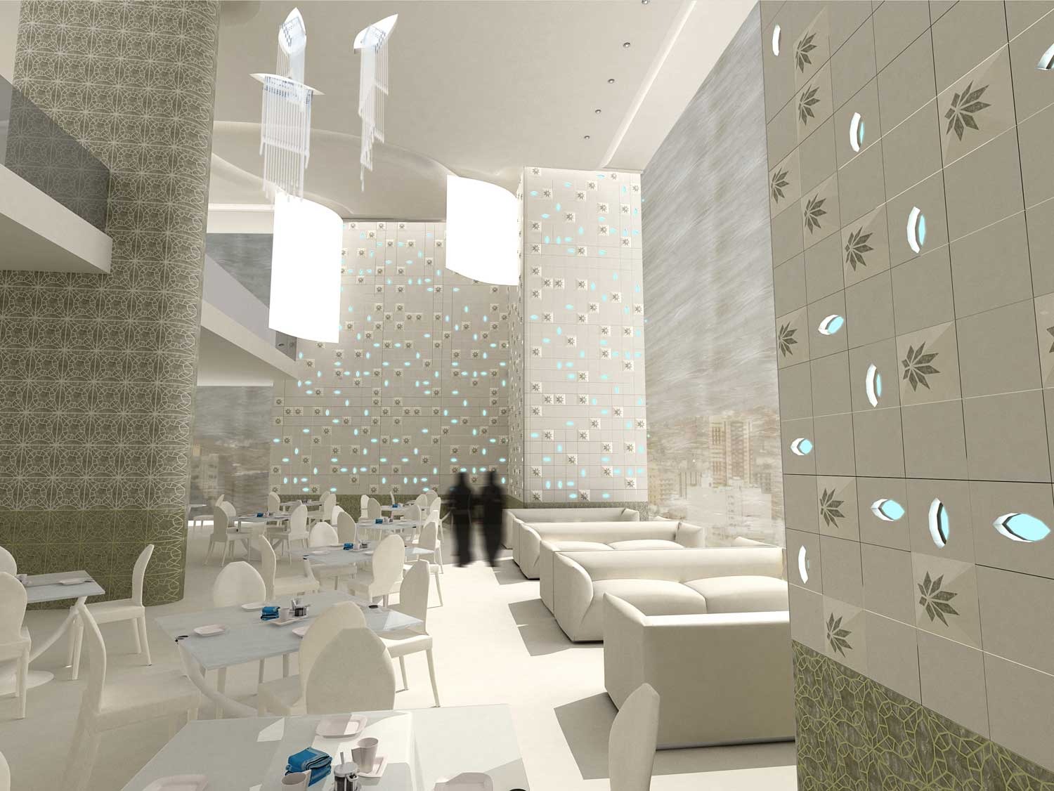 GEM Corporate hospitality interior design concept, restaurant and lounge